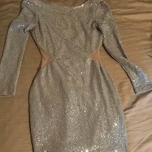 Mini dress with sequins